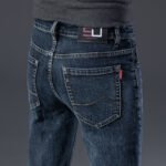 Pantaloni lunghi da uomo 2025 Jeans elasticizzato primavera e autunno casual pantaloni lunghi lisci da uomo in seta di ghiaccio sottile estate - immagine 9