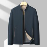 Giacca da uomo primavera e autunno 2025 nuova giacca da uomo con colletto verticale casual da uomo giacca da papà di mezza età per uomo - immagine 3