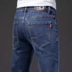 Pantaloni lunghi da uomo 2025 Jeans elasticizzato primavera e autunno casual pantaloni lunghi lisci da uomo in seta di ghiaccio sottile estate - immagine 12